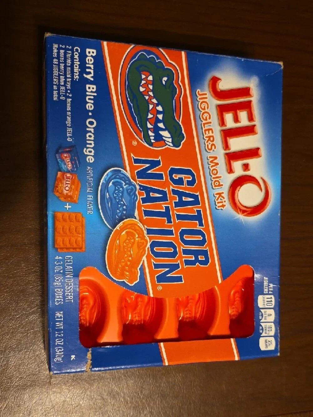 JELL‑O Gator Nation Berry Blue & Orange Jigglers Mold Kit